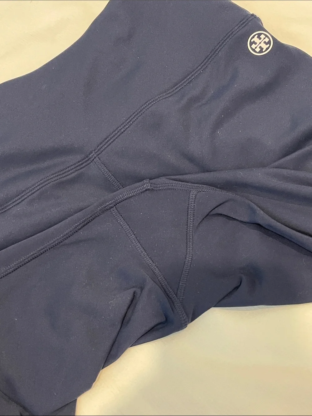 Tory Burch Sport | Navy with red stripes leggings Sz XL